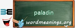 WordMeaning blackboard for paladin